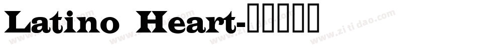 Latino Heart字体转换